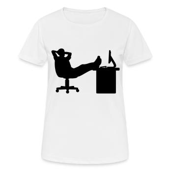 Boss relax - Frauen T-Shirt atmungsaktiv - Weiß - Vorne - AI Model Female 172 dark (172cm)