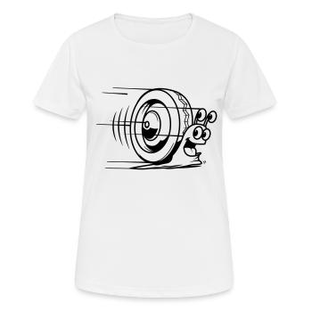 speed snail - T-shirt respirant Femme - blanc - Devant - AI Model Female 172 dark (172cm)