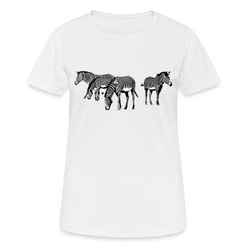 Zèbres - T-shirt respirant Femme - blanc - Devant - AI Model Female 172 dark (172cm)