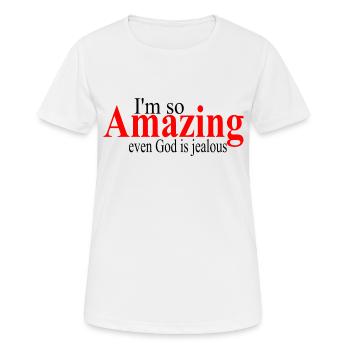 tolle - Frauen T-Shirt atmungsaktiv - Weiß - Vorne - AI Model Female 172 dark (172cm)