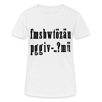 fmsbwtözäu - Frauen T-Shirt atmungsaktiv - Weiß - Vorne - AI Model Female 172 dark (172cm)