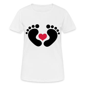 bébé - T-shirt respirant Femme - blanc - Devant - AI Model Female 172 dark (172cm)