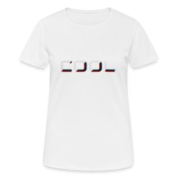 COOL - Frauen T-Shirt atmungsaktiv - Weiß - Vorne - AI Model Female 172 dark (172cm)