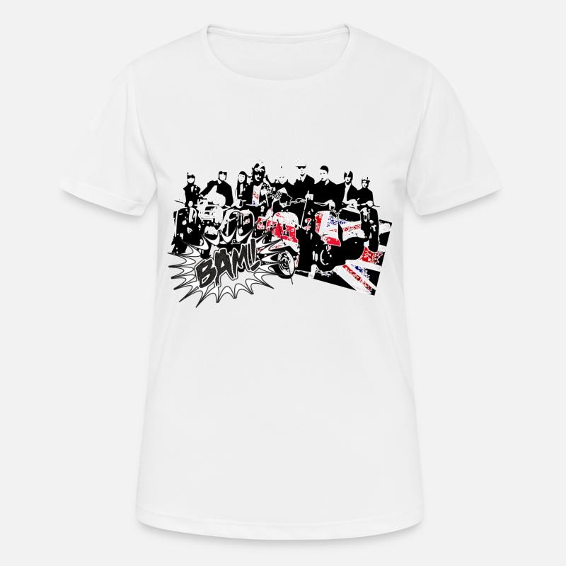 Mods on scooters 2 - Women's Breathable T-Shirt - white