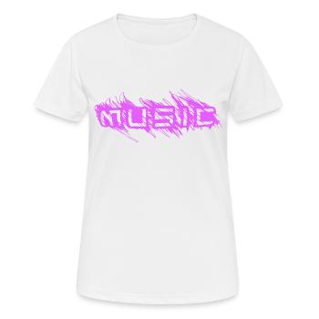 Musique Musique Lettrage Techno - T-shirt respirant Femme - blanc - Devant - AI Model Female 172 dark (172cm)