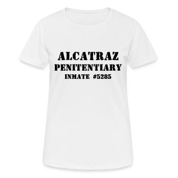 Alcatraz - Pénitencier - Détenu 5285 Prison de prison - T-shirt respirant Femme - blanc - Devant - AI Model Female 172 dark (172cm)