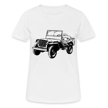 Willys Jeep - T-shirt respirant Femme - blanc - Devant - AI Model Female 172 dark (172cm)