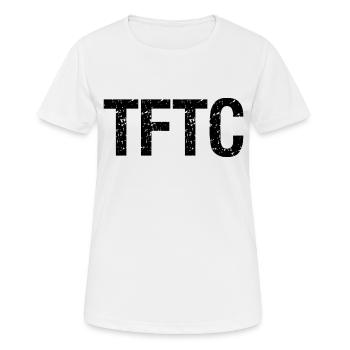 TFTC Geocaching Proverbes - T-shirt respirant Femme - blanc - Devant - AI Model Female 172 dark (172cm)