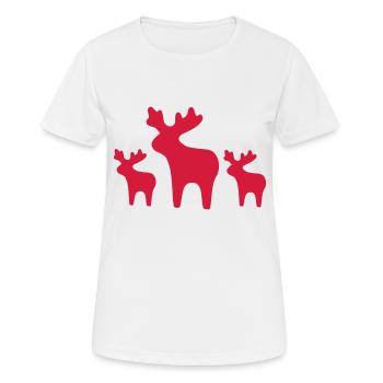 Elch 2 - T-shirt respirant Femme - blanc - Devant - AI Model Female 172 dark (172cm)