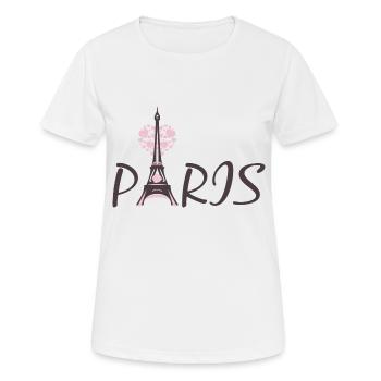 tour Eiffel - T-shirt respirant Femme - blanc - Devant - AI Model Female 172 dark (172cm)