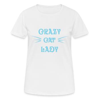 Cat fan Crazy Cat Lady - Women's Breathable T-Shirt - white - Front - AI Model Female 172 dark (172cm)