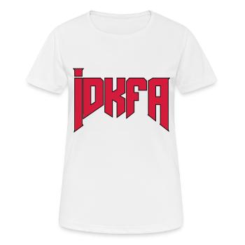 Doom Cheat-Code "idkfa" - Frauen T-Shirt atmungsaktiv - Weiß - Vorne - AI Model Female 172 dark (172cm)