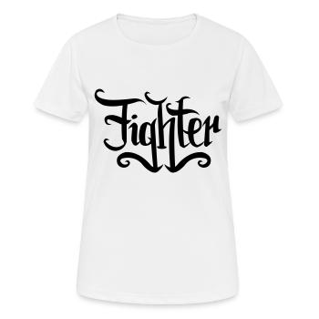 Fighter - Frauen T-Shirt atmungsaktiv - Weiß - Vorne - AI Model Female 172 dark (172cm)