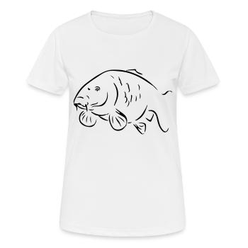 Karpfen - Frauen T-Shirt atmungsaktiv - Weiß - Vorne - AI Model Female 172 dark (172cm)