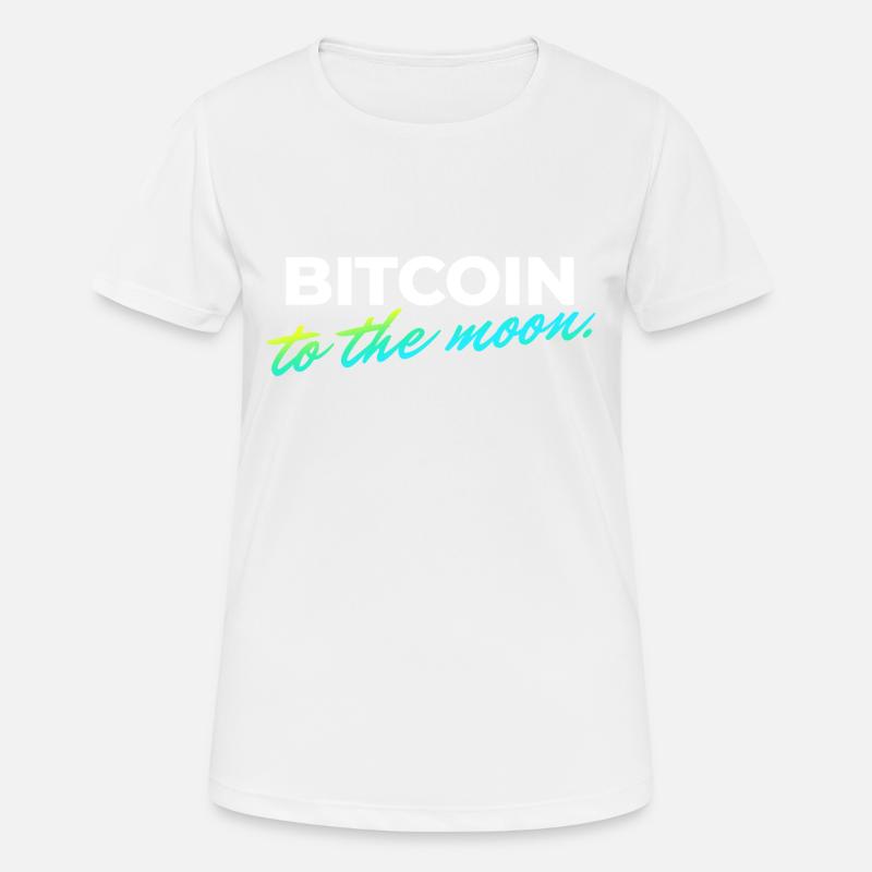 bitcoin to the moon - Women's Breathable T-Shirt - white