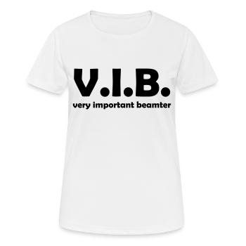 beamter - Frauen T-Shirt atmungsaktiv - Weiß - Vorne - AI Model Female 172 dark (172cm)