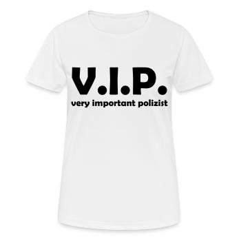 polizist - Frauen T-Shirt atmungsaktiv - Weiß - Vorne - AI Model Female 172 dark (172cm)