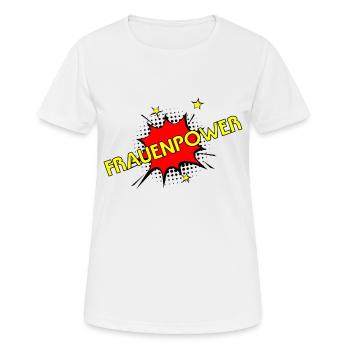 Women's power - Women's Breathable T-Shirt - white - Front - AI Model Female 172 dark (172cm)
