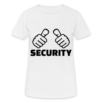 Security - Women's Breathable T-Shirt - white - Front - AI Model Female 172 dark (172cm)