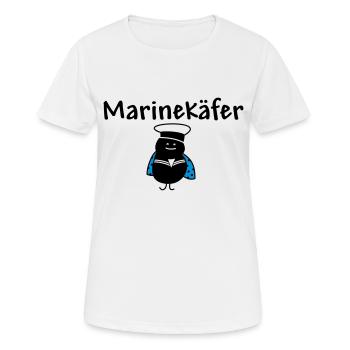 Marienkäfer in der Marine - Frauen T-Shirt atmungsaktiv - Weiß - Vorne - AI Model Female 172 dark (172cm)