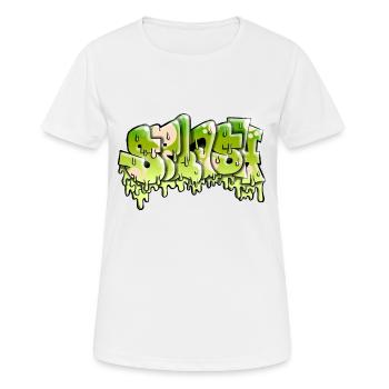 Splash Graffiti - Frauen T-Shirt atmungsaktiv - Weiß - Vorne - AI Model Female 172 dark (172cm)