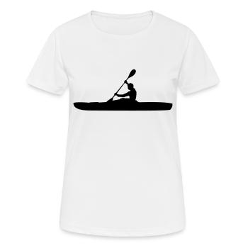Sport - Paddeln 1er - Frauen T-Shirt atmungsaktiv - Weiß - Vorne - AI Model Female 172 dark (172cm)