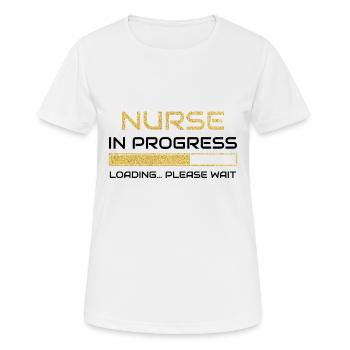 Nurse Doctor Hospital Krankenschwester - Frauen T-Shirt atmungsaktiv - Weiß - Vorne - AI Model Female 172 dark (172cm)