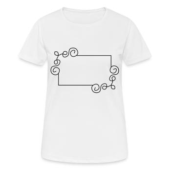 Rahmen mit Schnörkel Ornament Muster Dekoration - Frauen T-Shirt atmungsaktiv - Weiß - Vorne - AI Model Female 172 dark (172cm)