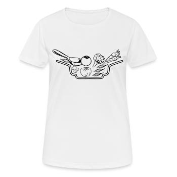 soupe aux légumes - T-shirt respirant Femme - blanc - Devant - AI Model Female 172 dark (172cm)