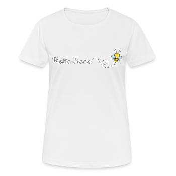 Abeille vive - T-shirt respirant Femme - blanc - Devant - AI Model Female 172 dark (172cm)