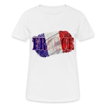 France France - T-shirt respirant Femme - blanc - Devant - AI Model Female 172 dark (172cm)