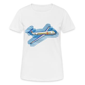avion - T-shirt respirant Femme - blanc - Devant - AI Model Female 172 dark (172cm)