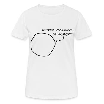 Extrem ungenaues Quadrat - Frauen T-Shirt atmungsaktiv - Weiß - Vorne - AI Model Female 172 dark (172cm)