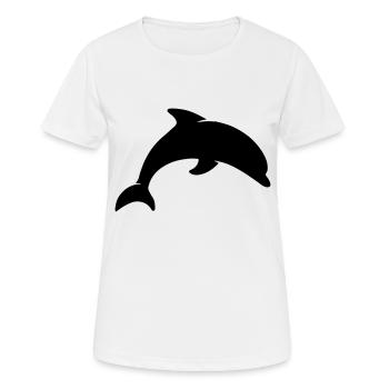 Delphin - Frauen T-Shirt atmungsaktiv - Weiß - Vorne - AI Model Female 172 dark (172cm)