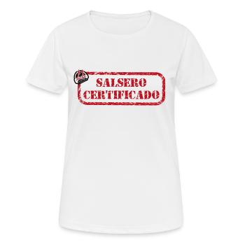 Salsero certificado Salsa es la cura - T-shirt respirant Femme - blanc - Devant - AI Model Female 172 dark (172cm)