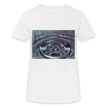 Gouttes d’eau - T-shirt respirant Femme - blanc - Devant - AI Model Female 172 dark (172cm)