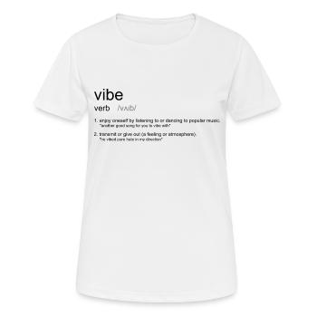 vibe definition - Women's Breathable T-Shirt - white - Front - AI Model Female 172 dark (172cm)