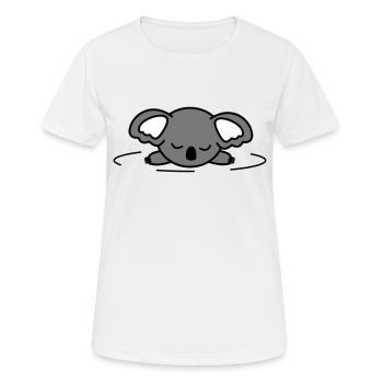 Sleeping baby koala for sleepyhead - customizable - Women's Breathable T-Shirt - white - Front - AI Model Female 172 dark (172cm)
