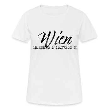 Wien - Frauen T-Shirt atmungsaktiv - Weiß - Vorne - AI Model Female 172 dark (172cm)