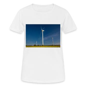 Windmühle. Wind turbine - Frauen T-Shirt atmungsaktiv - Weiß - Vorne - AI Model Female 172 dark (172cm)