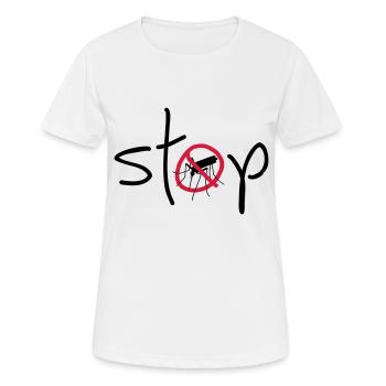 Arrêtez le paludisme, le zika ou la dengue. Virus, piquer les moustiques. - T-shirt respirant Femme - blanc - Devant - AI Model Female 172 dark (172cm)