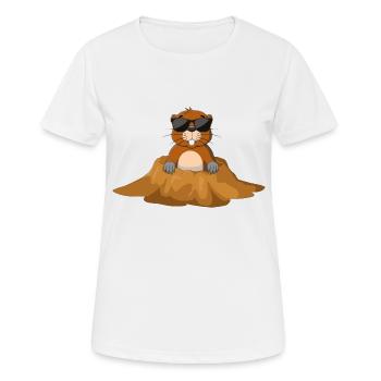 Taupe, jardin - T-shirt respirant Femme - blanc - Devant - AI Model Female 172 dark (172cm)