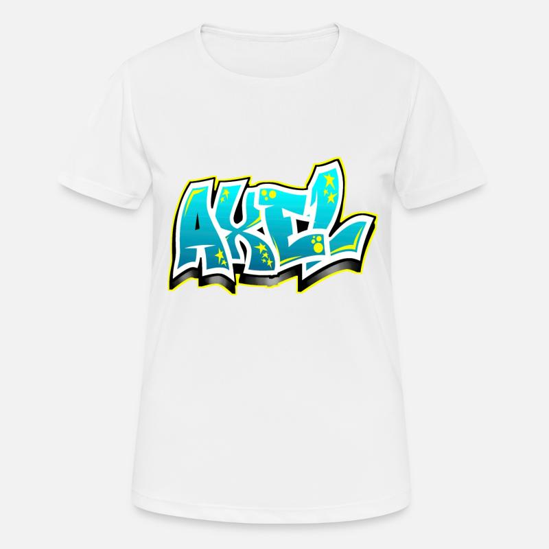 Graffiti Name Axel - Women's Breathable T-Shirt - white
