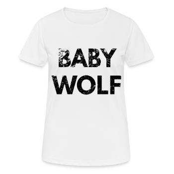 BABY WOLF black grunge look - Women's Breathable T-Shirt - white - Front - AI Model Female 172 dark (172cm)