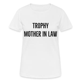 Trophäe Schwiegermutter - Frauen T-Shirt atmungsaktiv - Weiß - Vorne - AI Model Female 172 dark (172cm)