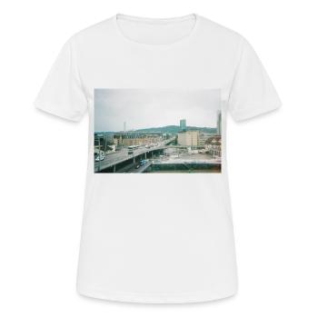 Prime Tower Zürich - Frauen T-Shirt atmungsaktiv - Weiß - Vorne - AI Model Female 172 dark (172cm)
