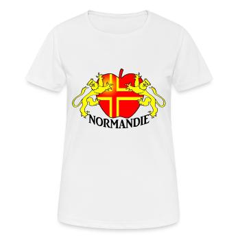 Wappen der Normandie - Frauen T-Shirt atmungsaktiv - Weiß - Vorne - AI Model Female 172 dark (172cm)