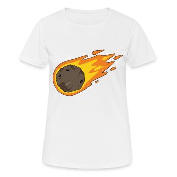Asteroid Komet - Frauen T-Shirt atmungsaktiv - Weiß - Vorne - AI Model Female 172 dark (172cm)