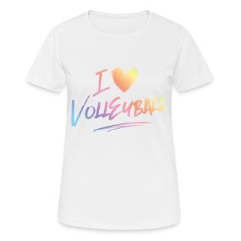 I love volleyball - Women's Breathable T-Shirt - white - Front - AI Model Female 172 dark (172cm)