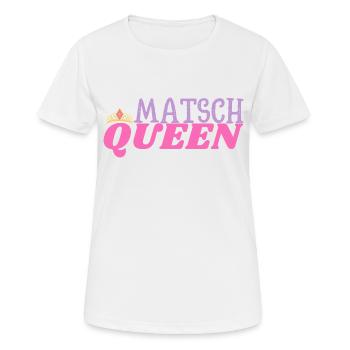 Muddy run shirt mud Matsch Laufshirt Queen Team - Frauen T-Shirt atmungsaktiv - Weiß - Vorne - AI Model Female 172 dark (172cm)